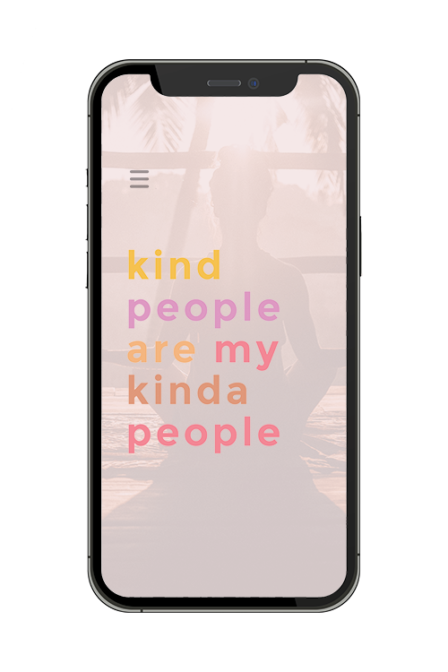 Image of a smartphone with text over yoga image