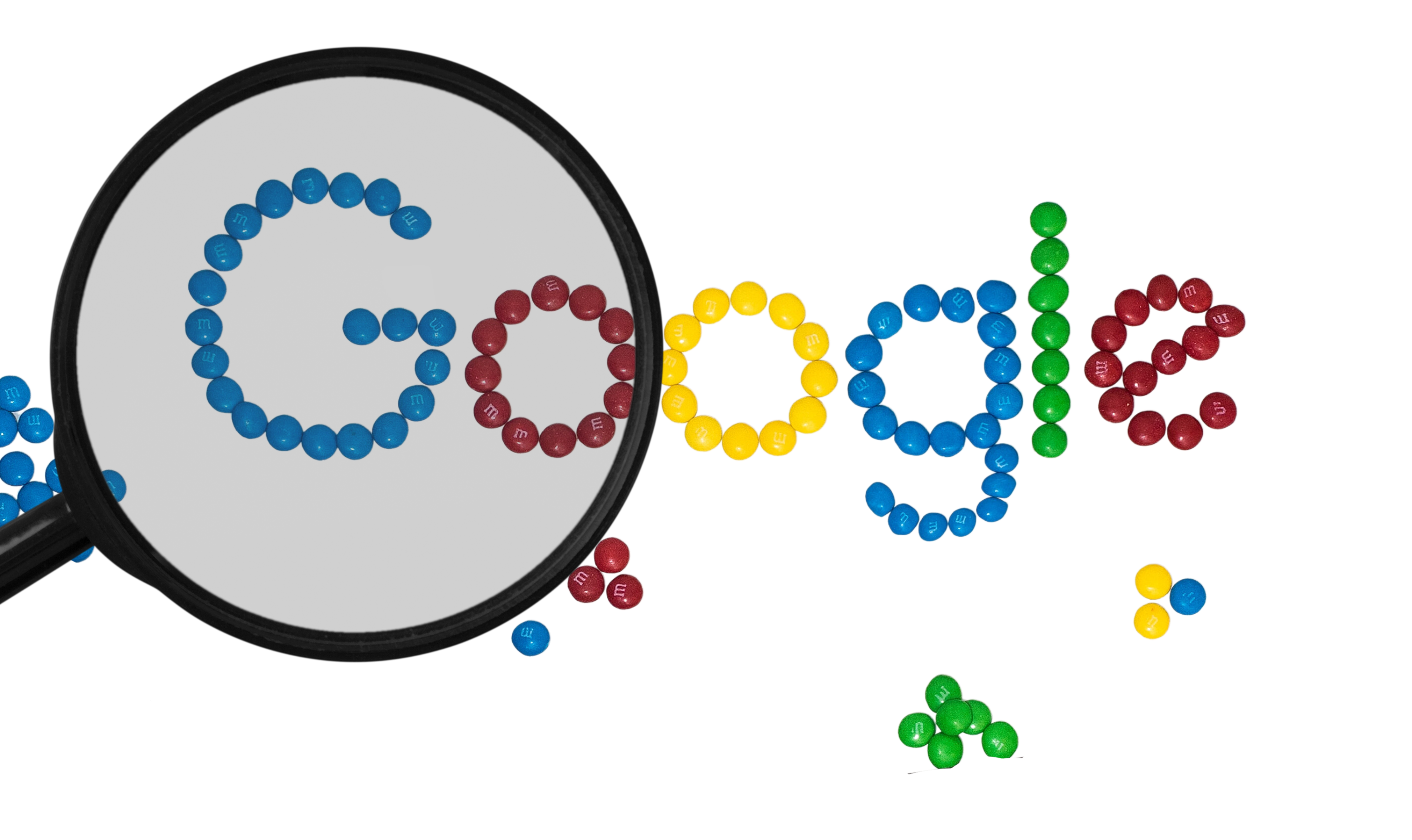 Google Search SEO | Google Logo is made from M&Ms