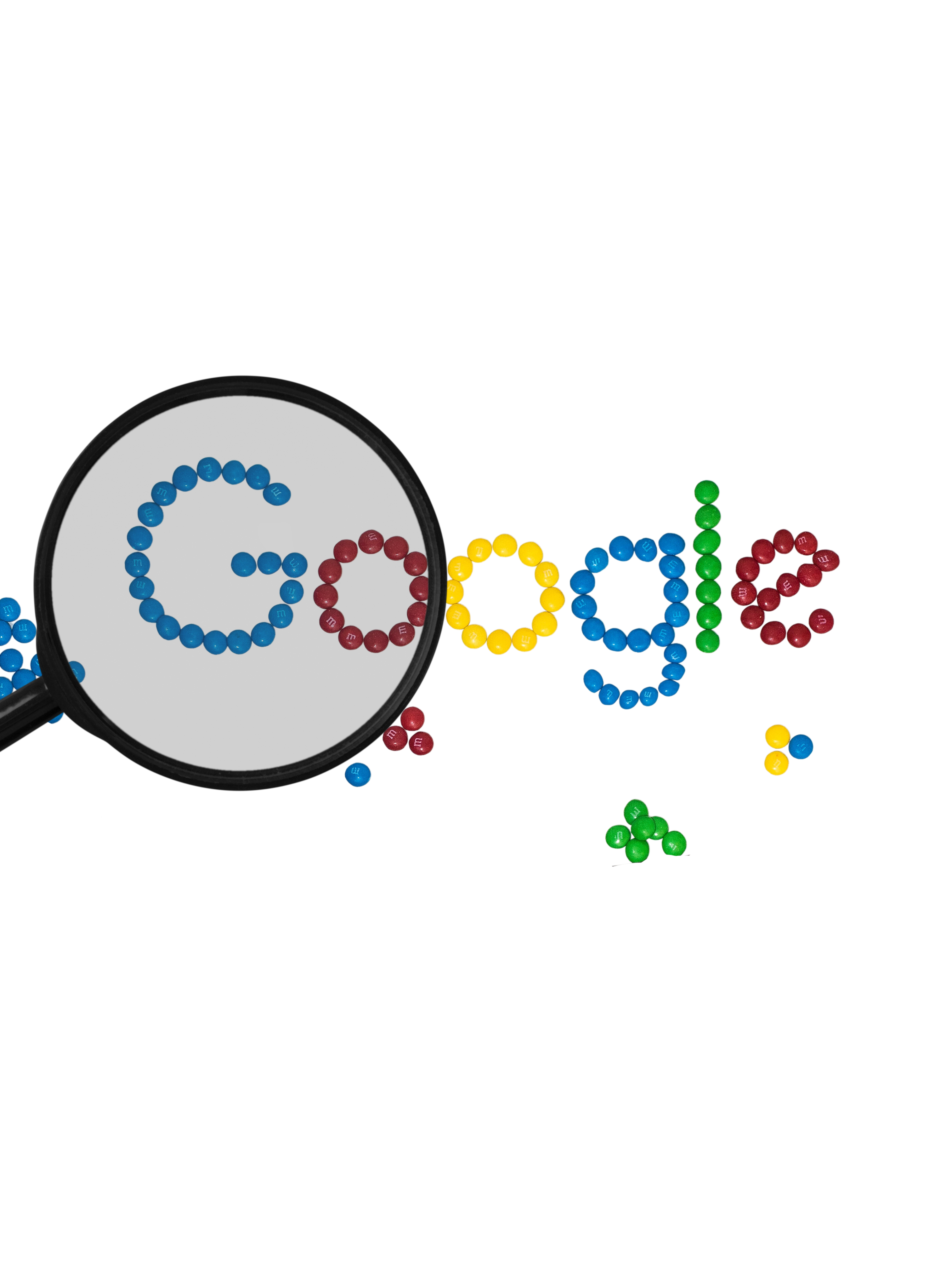 Google Search SEO | Google Logo is made from M&Ms